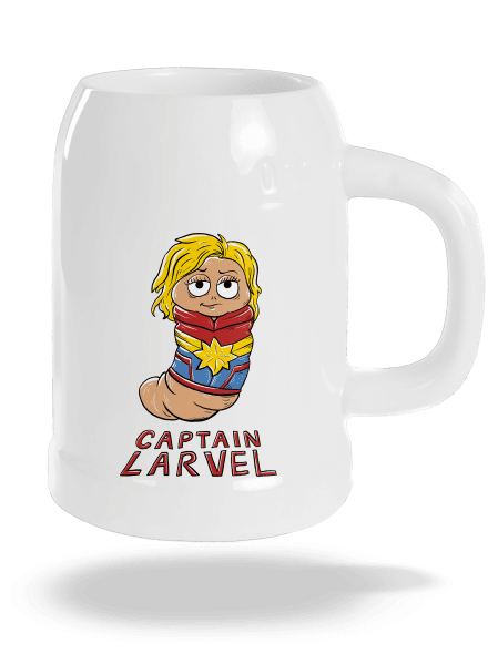 Captain Larvel půllitr White