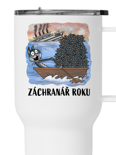Záchranář roku termohrnek White