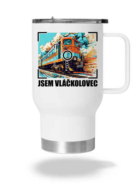 Jsem vláčkolovec termohrnek White