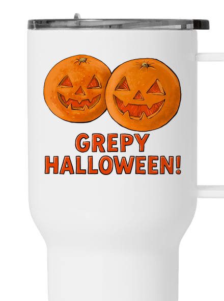Grepy Halloween termohrnek White