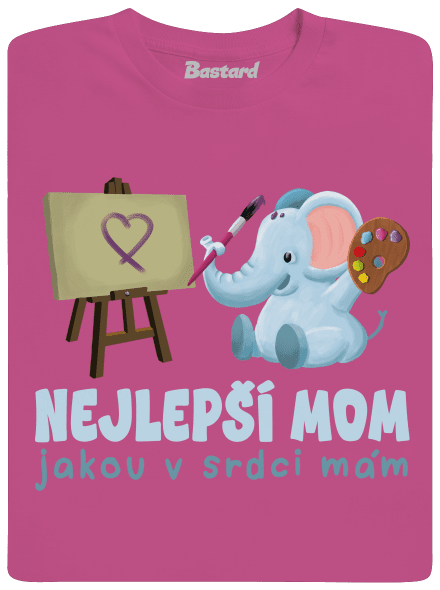 Nejlepší mom dětské tričko Fuchsia