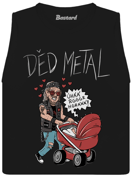 Děd metal dámské tílko volné Black