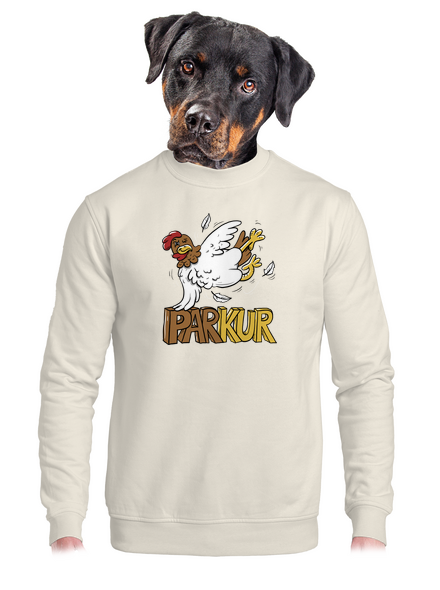 Parkur unisex mikina bez kapuce Off White