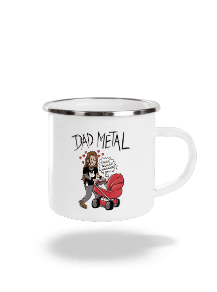 Dad metal plecháček White
