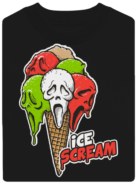 Ice Scream unisex mikina bez kapuce Black