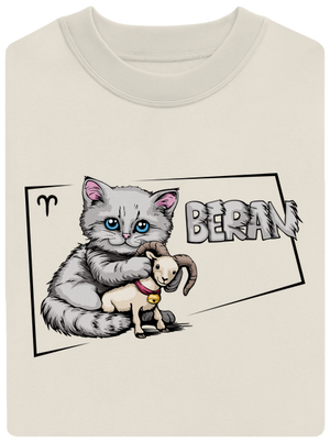 Kočičí horoskop: Beran unisex mikina bez kapuce Off White