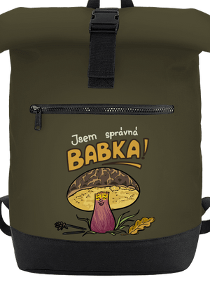 Babka a hříbeček batoh Military Green