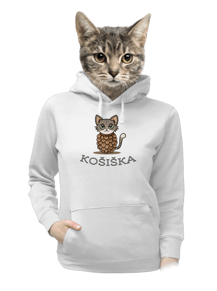 Košiška dámská mikina klokanka White