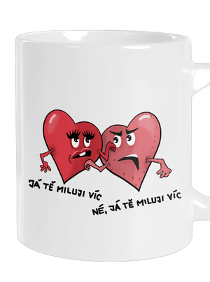 Srdíčka velký hrnek White