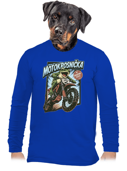 Motokrosnička pánské dlouhý rukáv Royal Blue