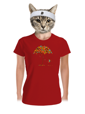 Radost z podzimu dámské sportovní tričko Red Mal