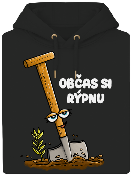 Občas si rýpnu unisex mikina premium Dark Black