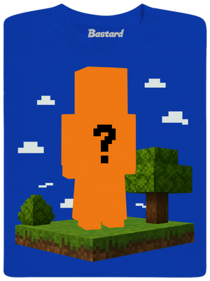 Minecraft z vlastní fotky pánské dlouhý rukáv Royal Blue