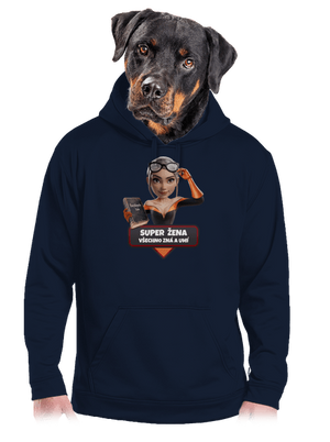 Super máma pánská mikina klokanka Navy