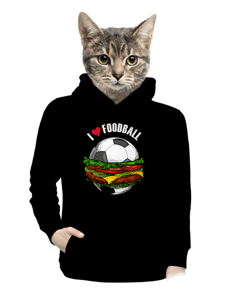 Foodball dámská mikina klokanka Black