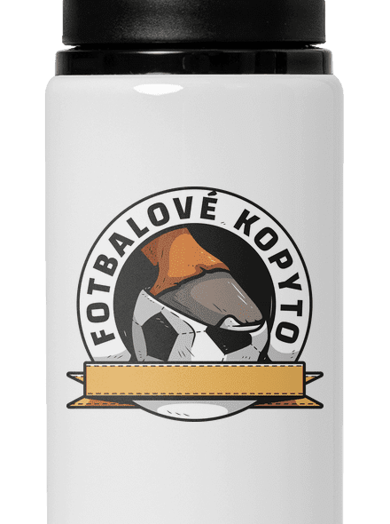 Fotbalové kopyto lahev na vodu White