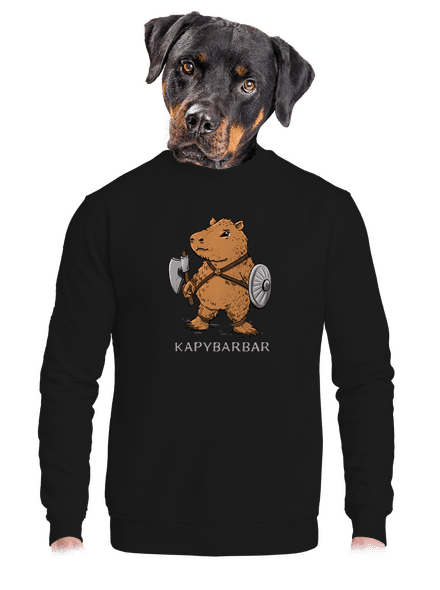 Kapybarbar unisex mikina bez kapuce Black