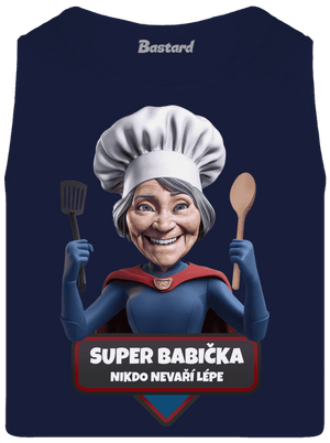 Super babička pánské tílko French Navy