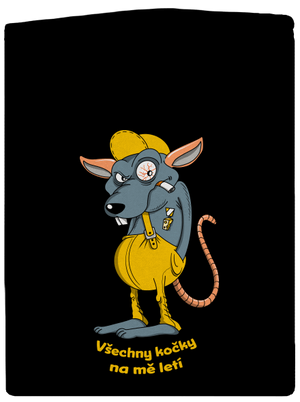 Myšák Casanova pánská mikina na zip Black