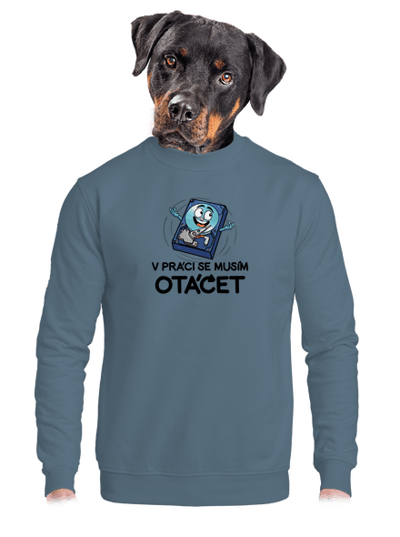 Musím se otáčet unisex mikina bez kapuce Nordic Blue