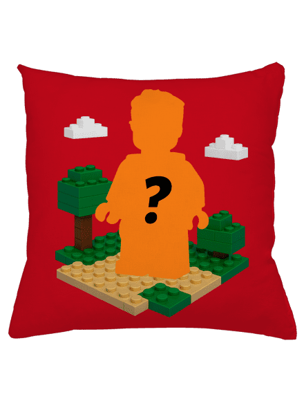 Lego postava z vlastní fotky polštář Red