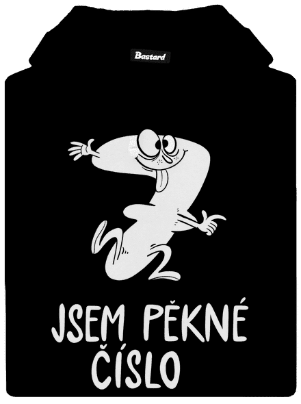 Jsem pěkné číslo pánská mikina klokanka Black