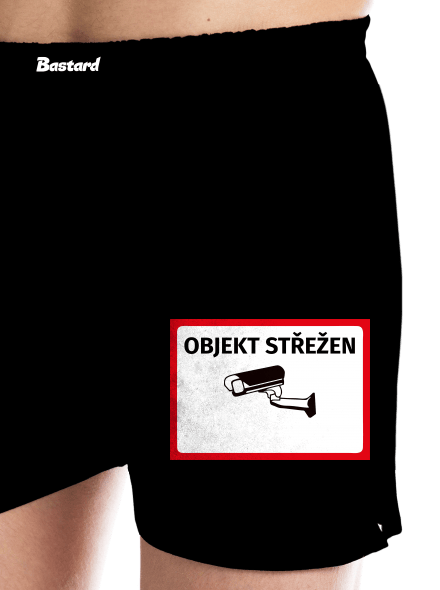 Objekt střežen pánské trenky Black