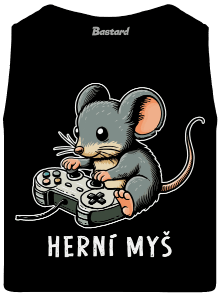 Herní myš pánské tílko Black
