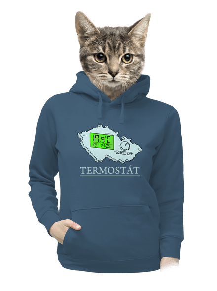 Termostát dámská mikina klokanka Denim