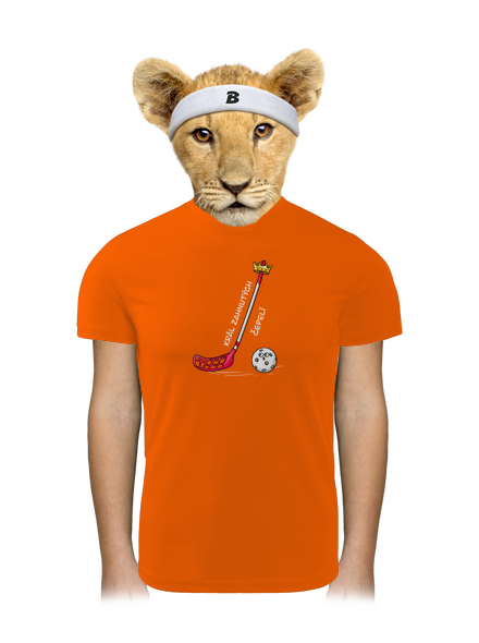 Král zahnutých čepelí - florbal dětské sportovní tričko Neon Orange