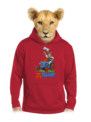 ZeThor dětská mikina klokanka Fire Red