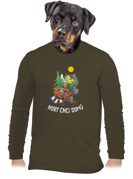 Hory chci domů pánské dlouhý rukáv Urban Khaki