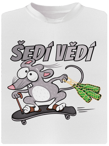 Šedí vědí - myšák dětské sportovní tričko White