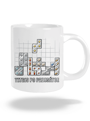 Tetris po padesátce  velký hrnek White