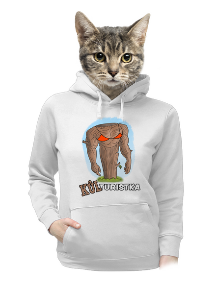 Kůlturista dámská mikina klokanka White