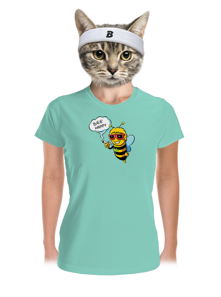 Bee happy dámské sportovní tričko Mint Mal