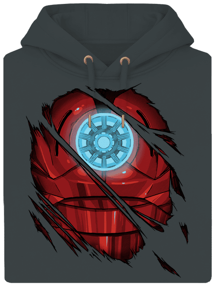 Ironman unisex mikina premium Charcoal