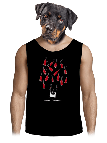 Šťastný vinař pánské tílko Black
