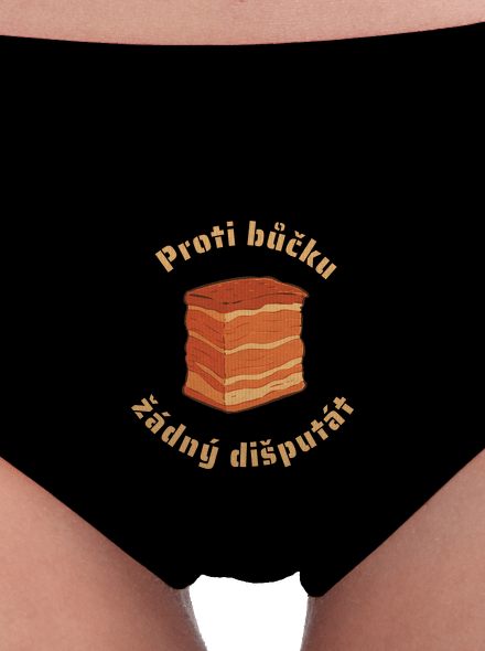 Proti bůčku žádný dišputát dámské kalhotky Black