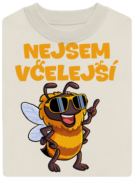 Nejsem včelejší unisex mikina bez kapuce Off White