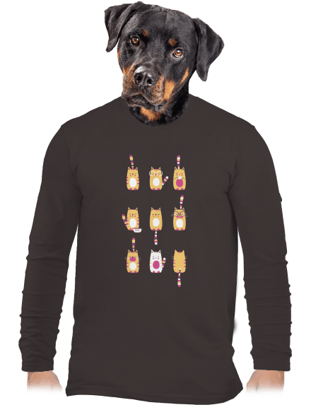 Meow pánské dlouhý rukáv Bear Brown