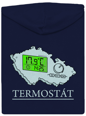 Termostát pánská mikina na zip Navy