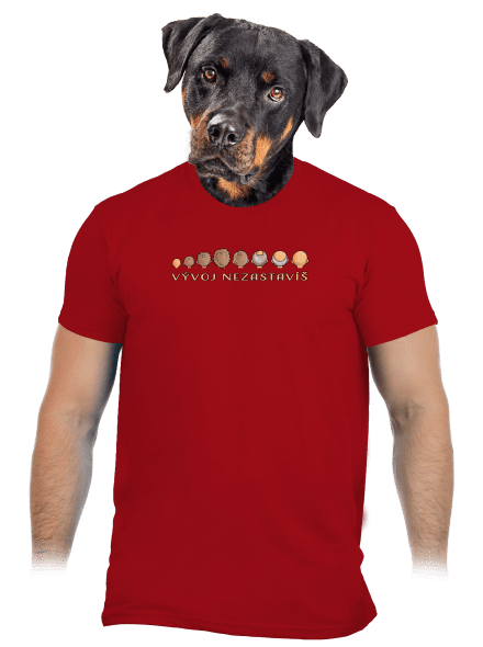 Vývoj nezastavíš pánské tričko Red