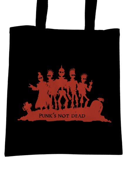 Punks Not Dead taška Black
