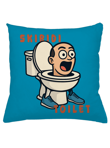 Skibidi Toilet polštář Blue Turquoise
