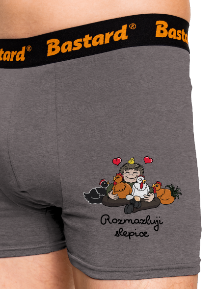 Rozmazluji slepice boxerky Gray Melange