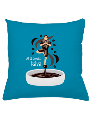 Káva provází polštář Blue Turquoise