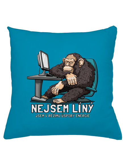 Nejsem líný polštář Blue Turquoise
