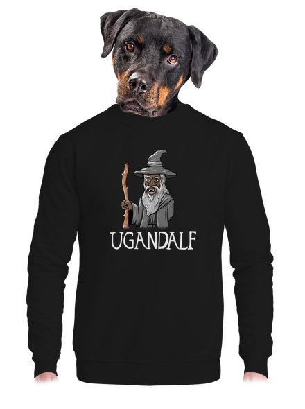 Ugandalf unisex mikina bez kapuce Black