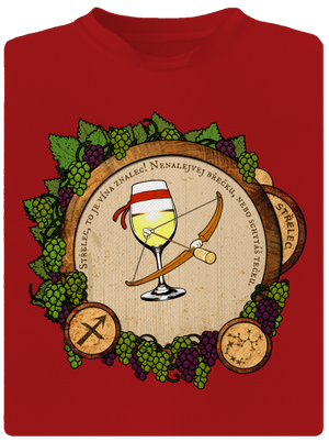 Vinný horoskop: Střelec pánské sportovní tričko Red Mal